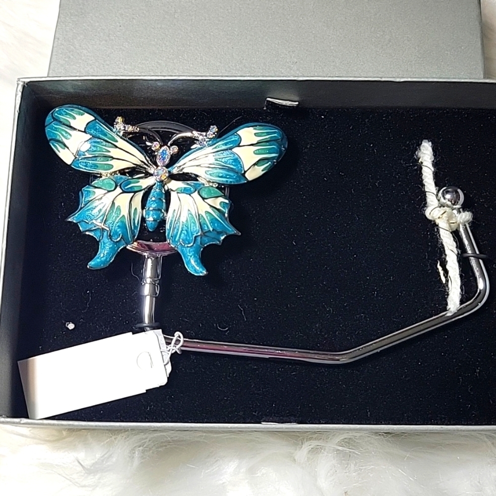 HANDBAG Purse Secure Holder‎ Butterfly Detail